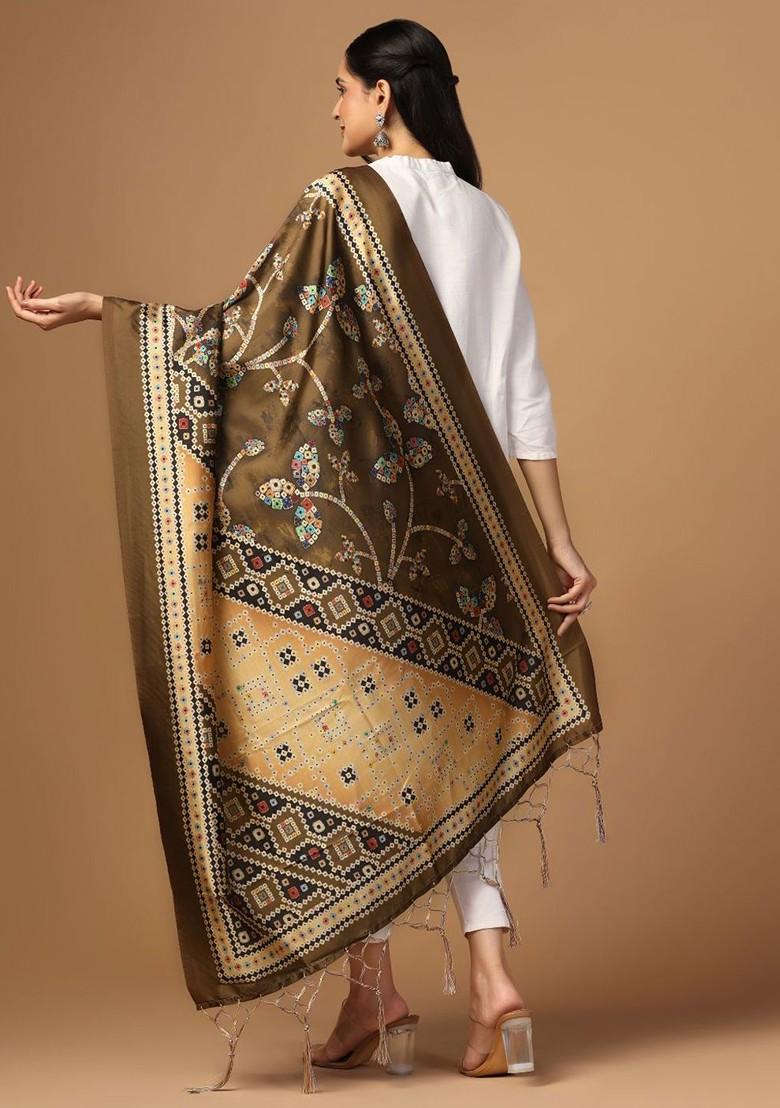 Ethnic Motifs Printed Silk Dupatta