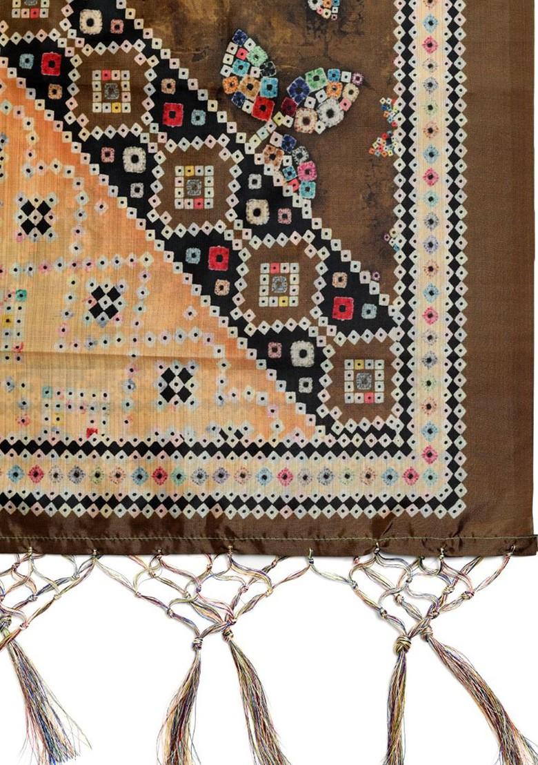 Ethnic Motifs Printed Silk Dupatta