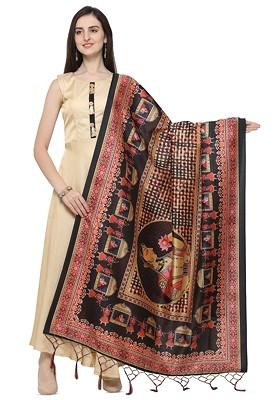 Ethnic Motifs Printed Silk Dupatta