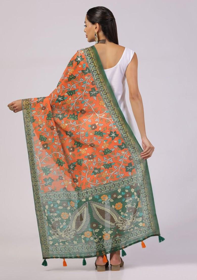 Ethnic Motifs Printed Tasselled Dupatta