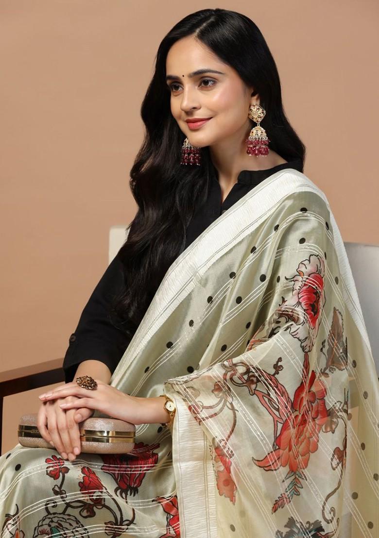 Floral Printed Organza Dupatta