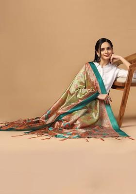 Ethnic Motifs Printed Silk Dupatta