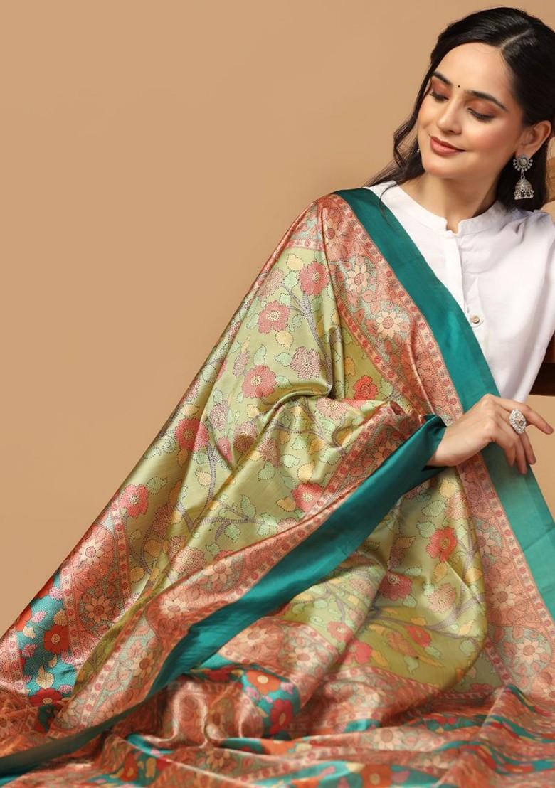 Ethnic Motifs Printed Silk Dupatta