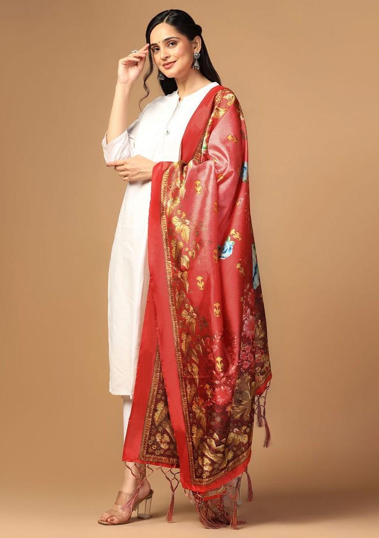 Ethnic Motifs Printed Silk Dupatta