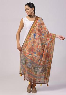 Printed Kalamkari Dupatta