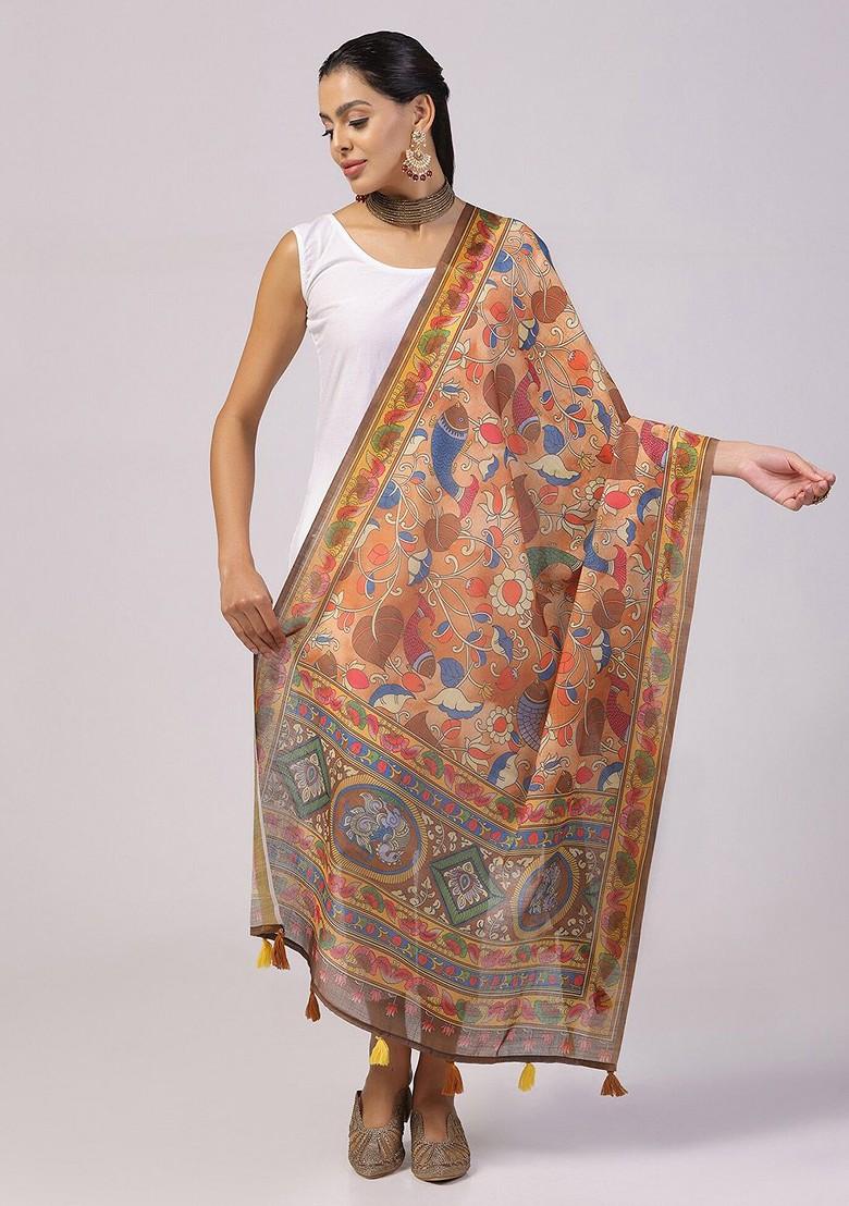 Printed Kalamkari Dupatta
