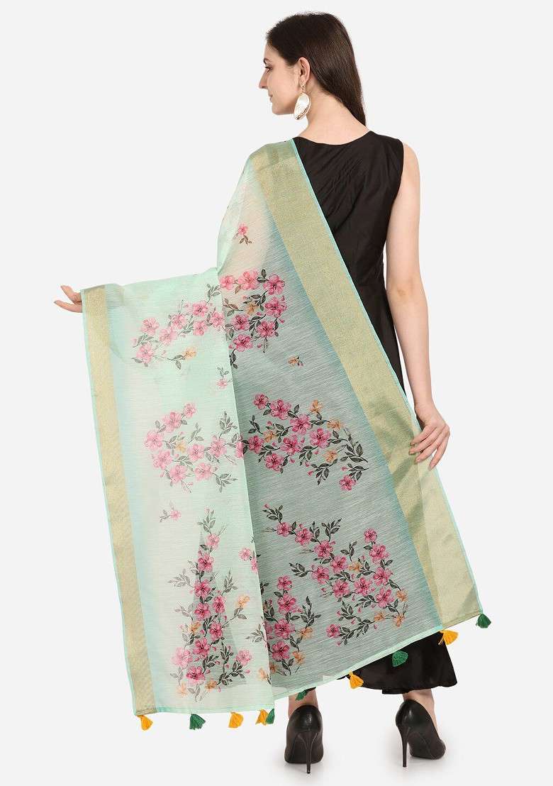 Printed Linen Dupatta - Indya