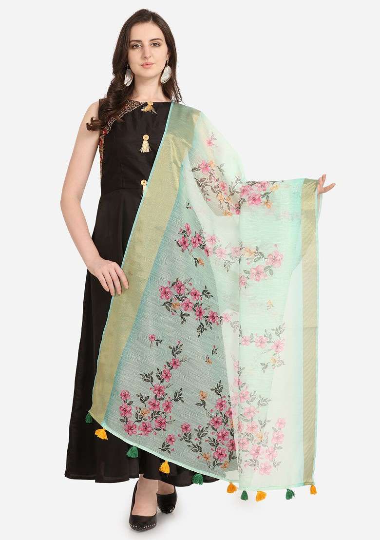 Printed Linen Dupatta - Indya