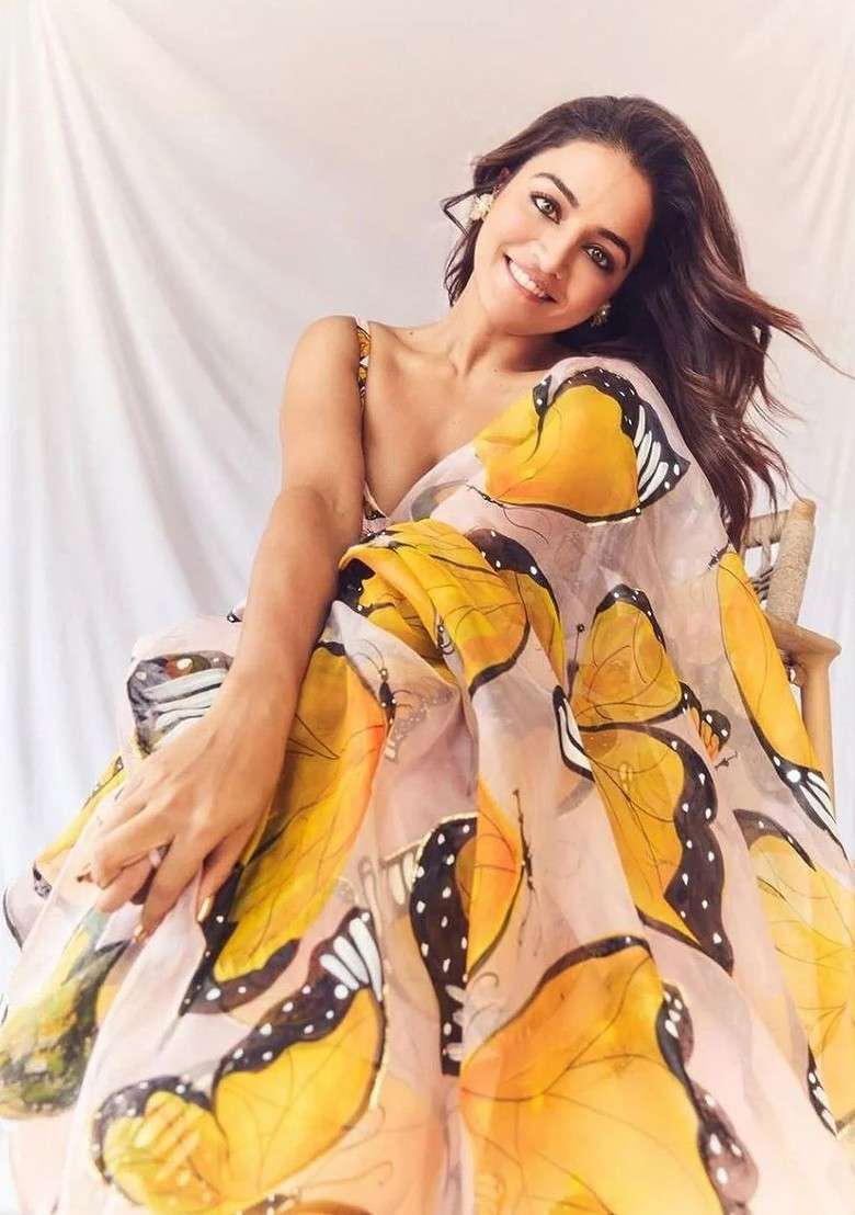 Yellow Printed Blended Lehenga Choli - Indya
