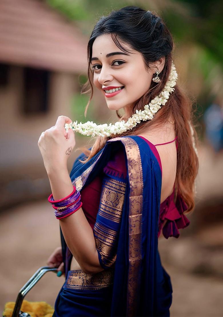 Pink Woven Design Blended Lehenga Choli - Indya