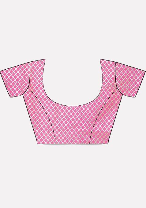 Pink Emboridered Blended Lehenga Choli