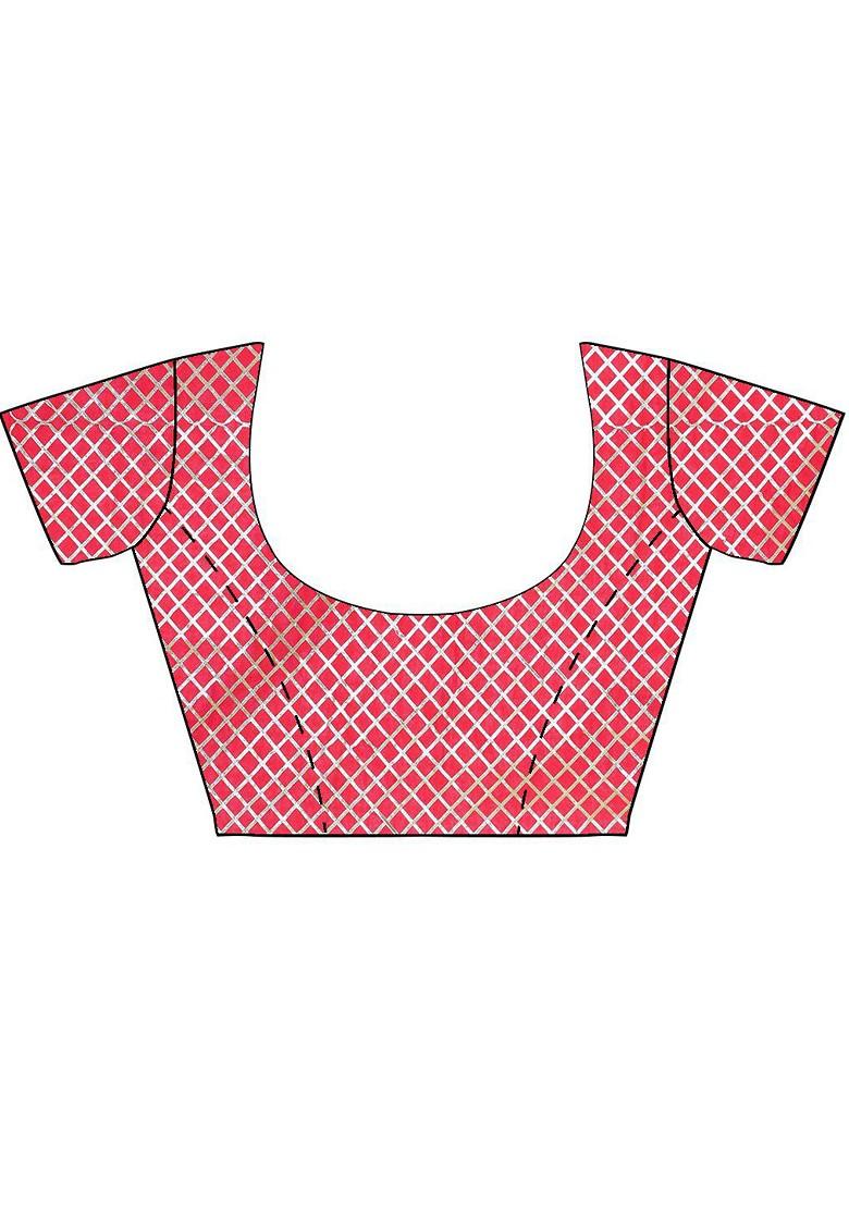 Red Embellished Blended Lehenga Choli