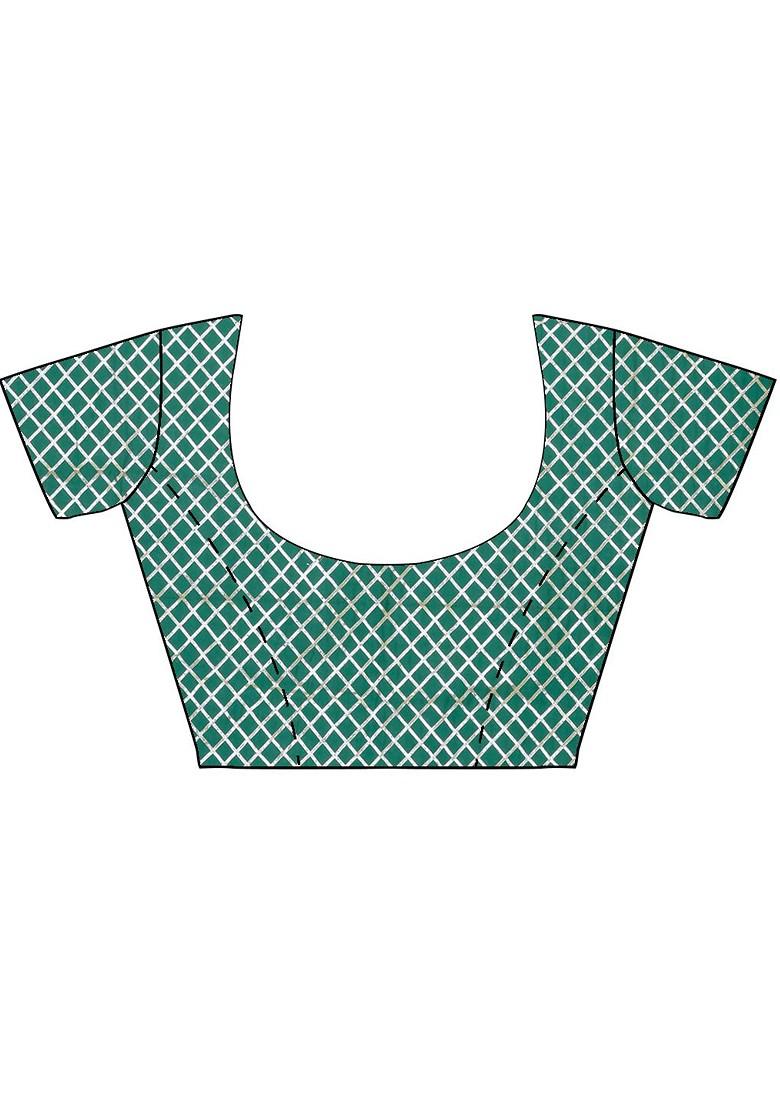 Cream Printed Blended Lehenga Choli