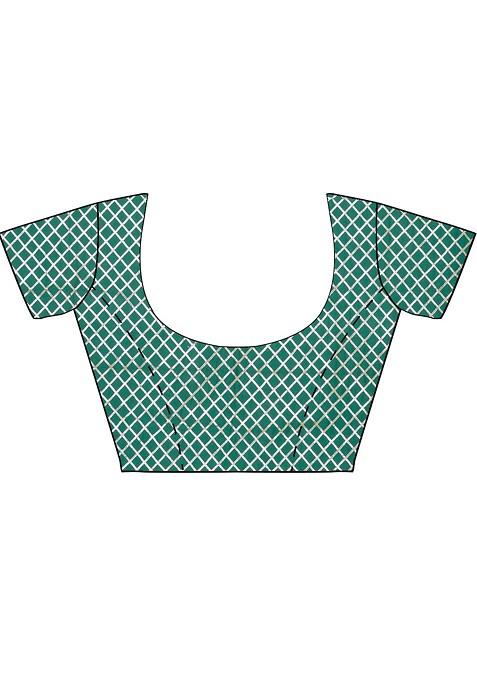 Cream Printed Blended Lehenga Choli