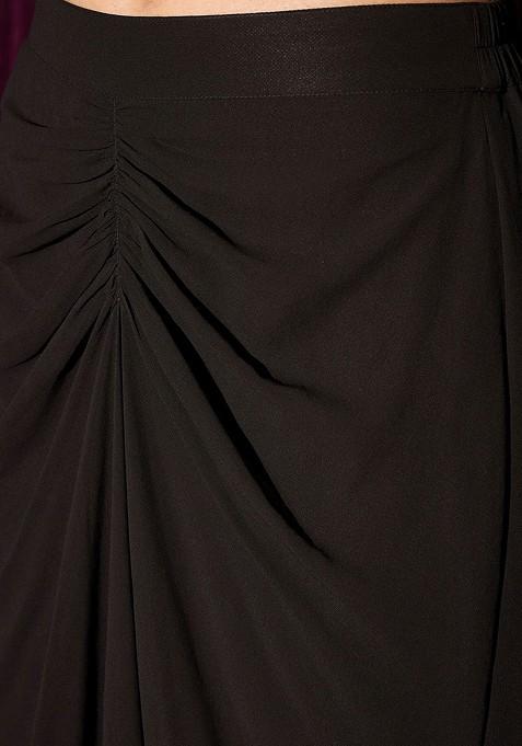 Black Embellished Blended Lehenga Choli