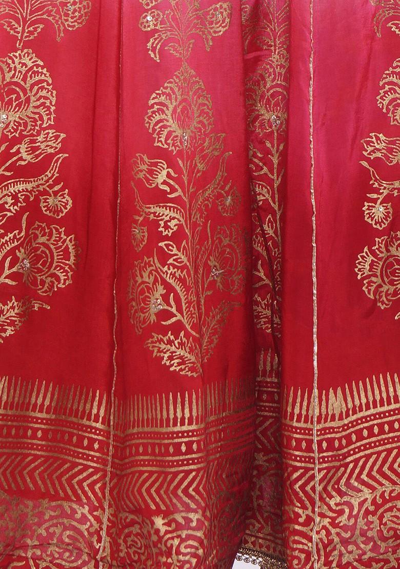 Maroon Emboridered Blended Lehenga Choli