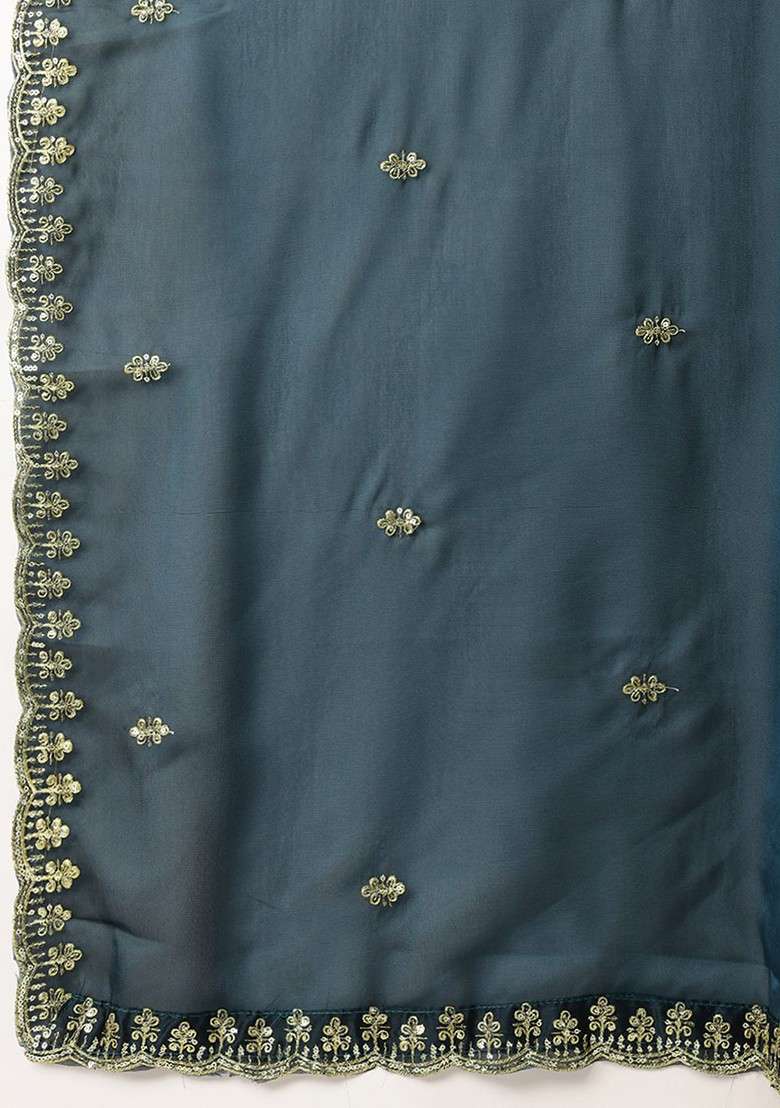 Yellow Emboridered Blended Lehenga Choli - Indya