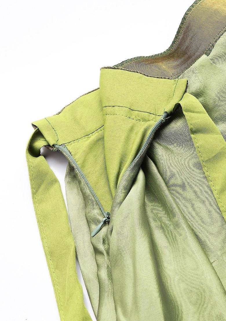 Grey Emboridered Blended Lehenga Choli - Indya