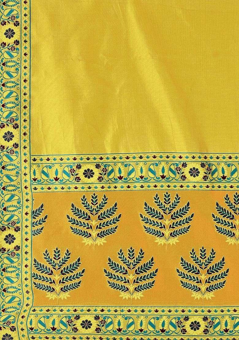 Lime Green Emboridered Blended Lehenga Choli - Indya