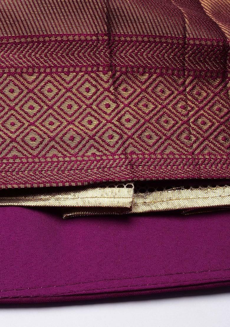 Maroon Zari Work Blended Lehenga Choli - Indya