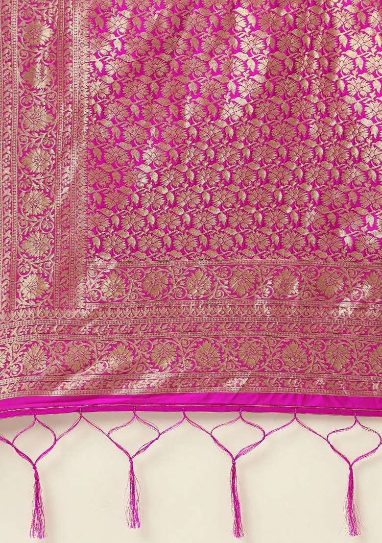 Cream Zari Work Blended Lehenga Choli - Indya