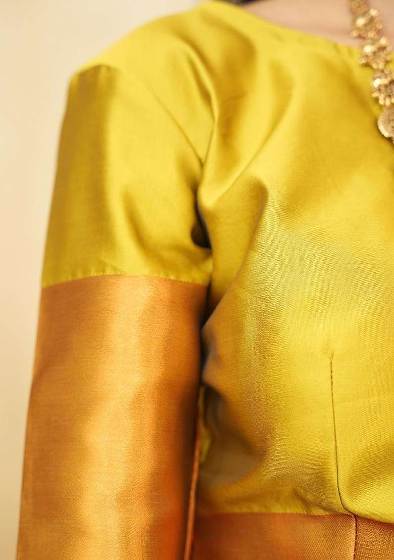 Yellow Emboridered Blended Lehenga Choli - Indya