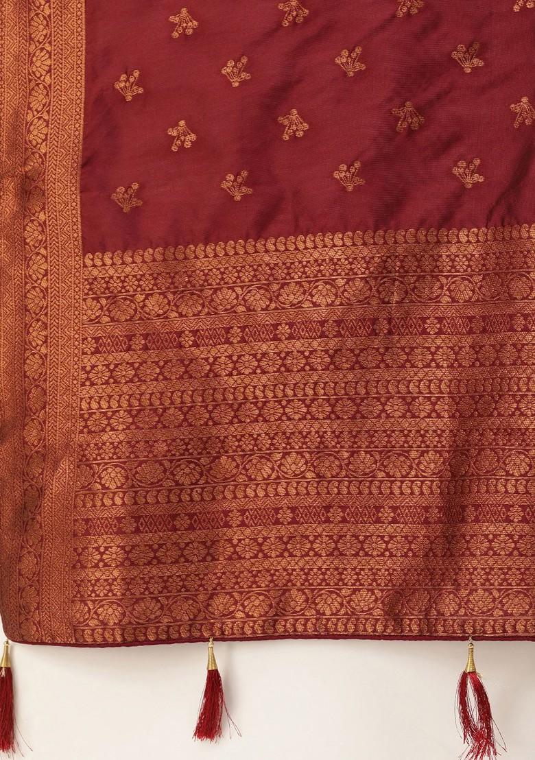 Navy Blue Emboridered Blended Lehenga Choli - Indya