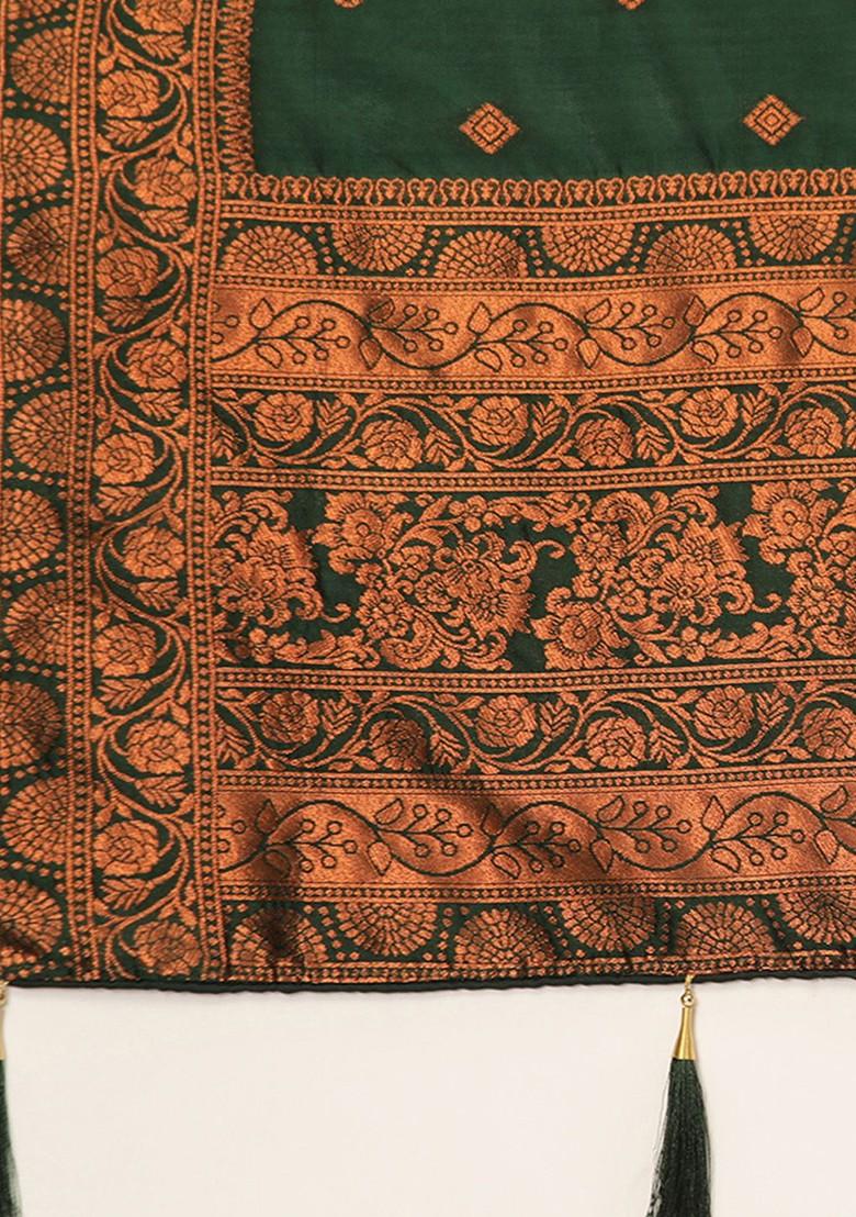 Maroon Zari Work Blended Lehenga Choli - Indya