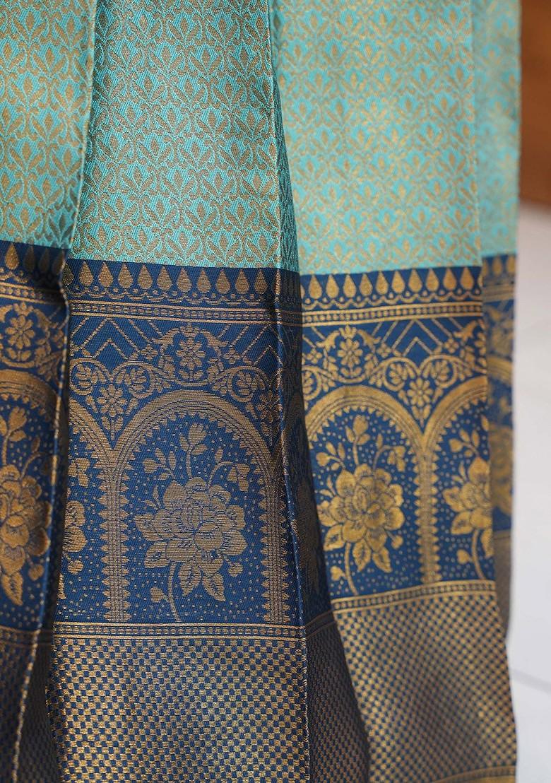 Sea Green Sequinned Blended Lehenga Choli - Indya