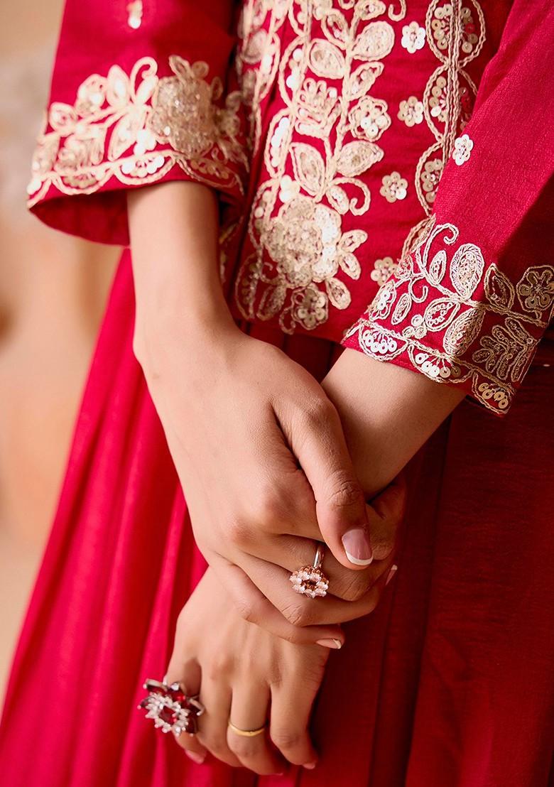 Pink Emboridered Blended Lehenga Choli