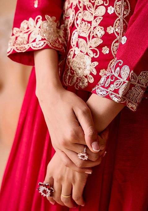 Pink Emboridered Blended Lehenga Choli