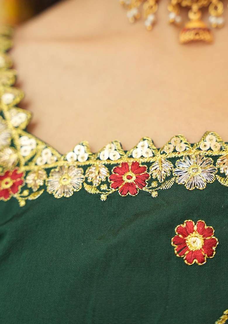 Maroon Emboridered Blended Lehenga Choli - Indya