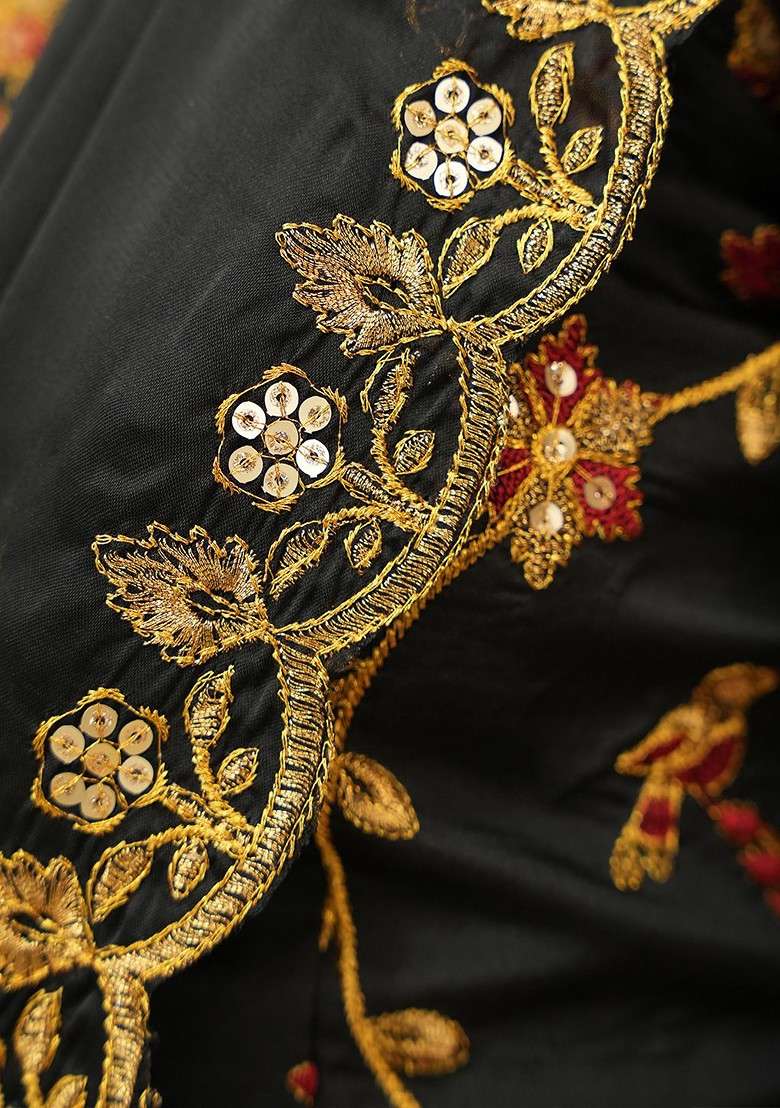 Maroon Zari Work Blended Lehenga Choli - Indya