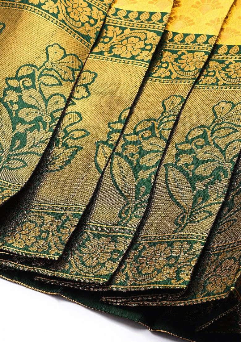 Yellow Emboridered Blended Lehenga Choli - Indya