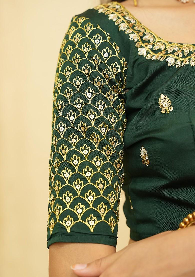 Cream Emboridered Blended Lehenga Choli - Indya