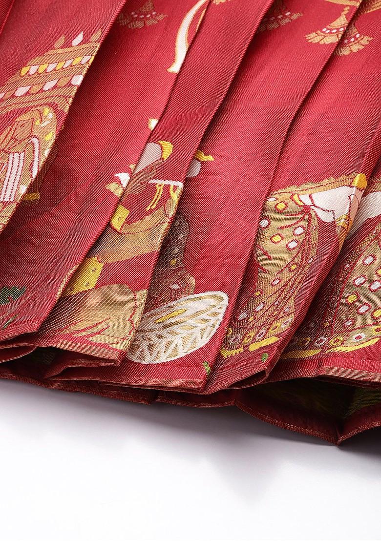 Maroon Emboridered Blended Lehenga Choli - Indya