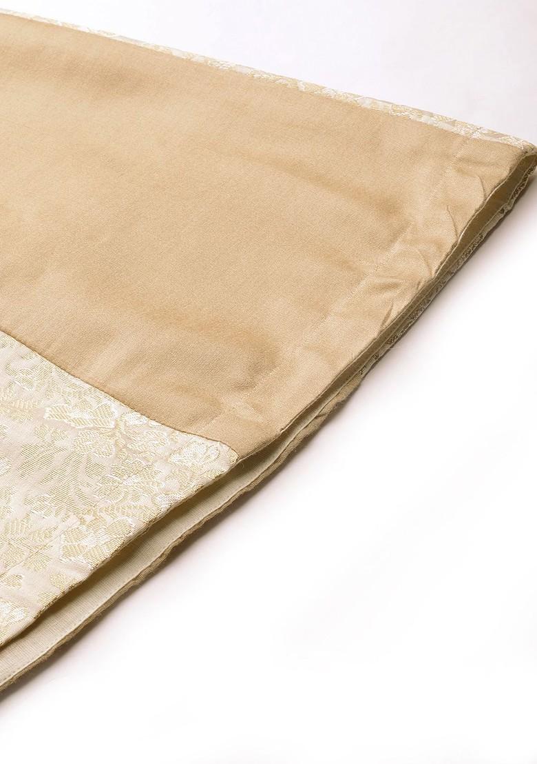 Cream Emboridered Blended Lehenga Choli - Indya