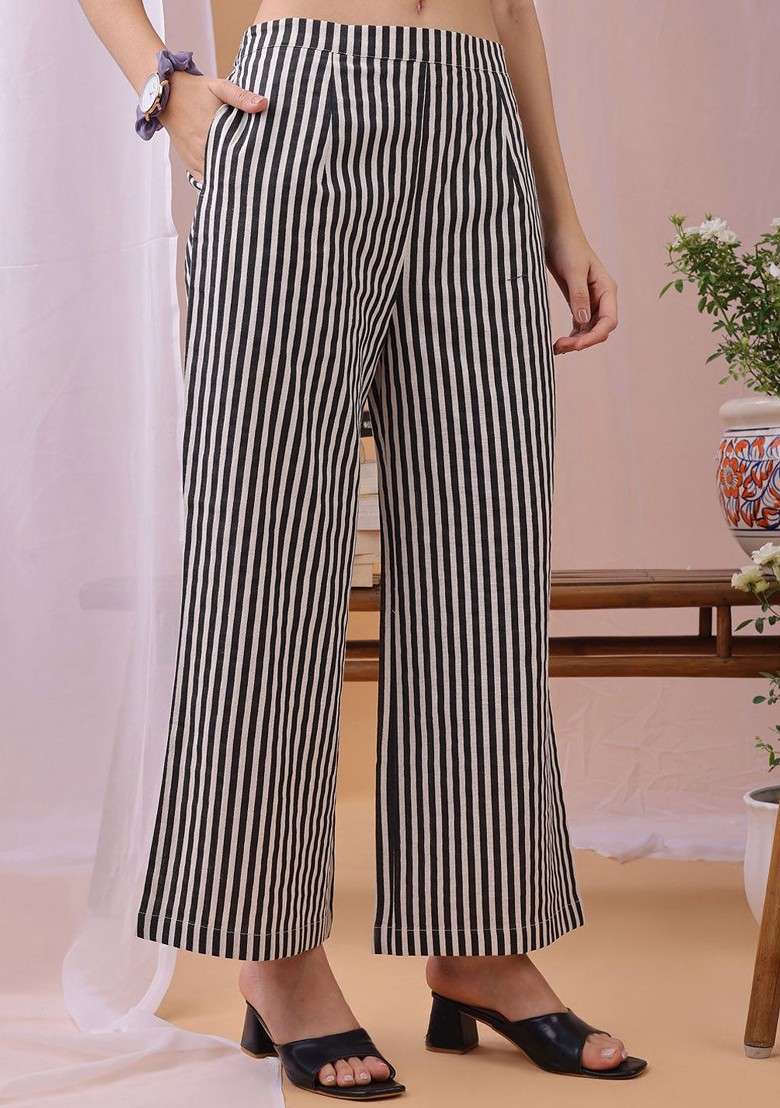 Off White Printed Poly Blend Co Ord Set - Indya