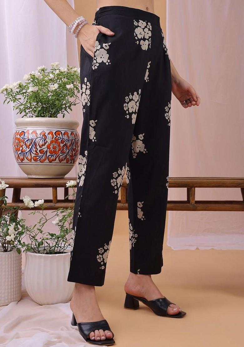 Black Printed Cotton Co Ord Set - Indya