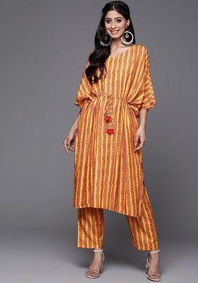 Mustard Yellow Printed Cotton Co Ord Set