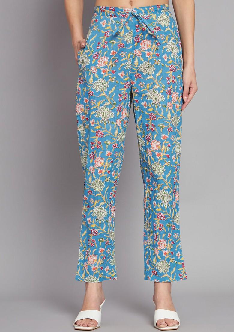 Blue Printed Cotton Co Ord Set - Indya