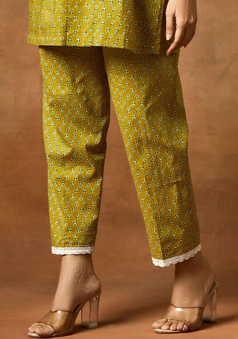 Green Embroidered Pure Cotton Coord Set - Indya