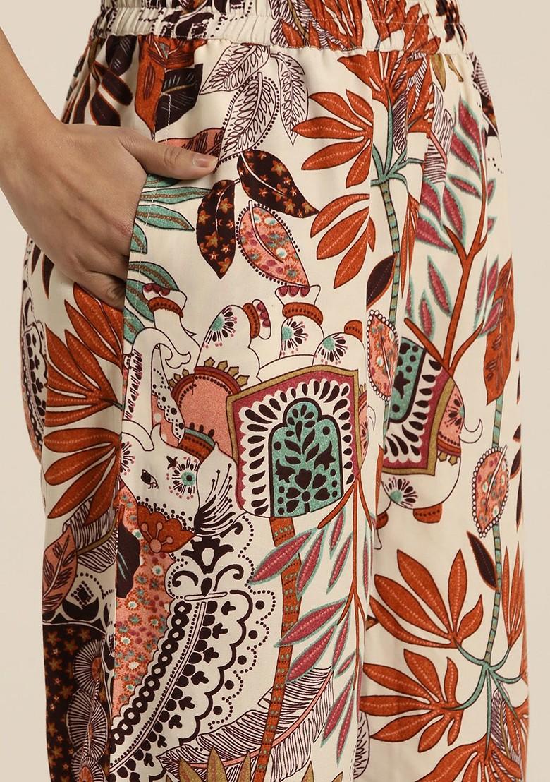 Multi Women Printed Pure Cotton Ethnic Coords Set