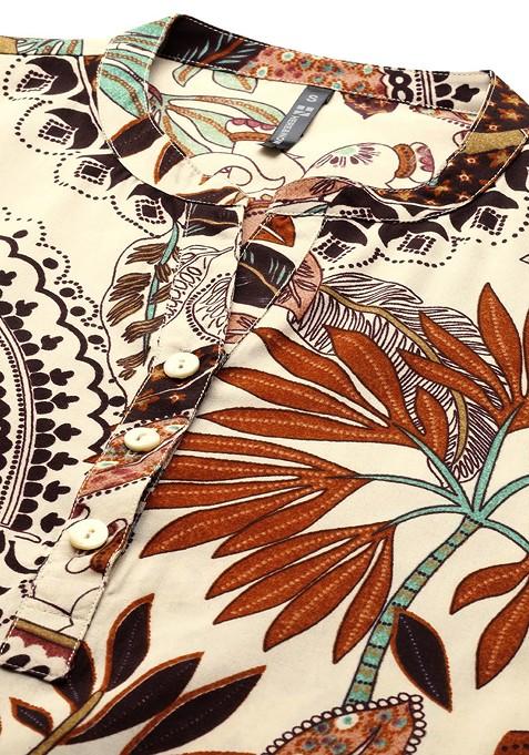 Multi Women Printed Pure Cotton Ethnic Coords Set