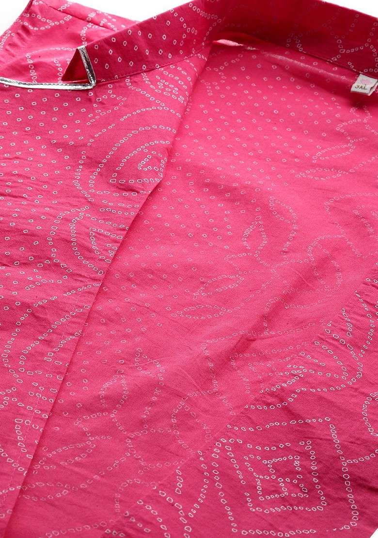 Pink Printed Poly Blend Co Ord Set - Indya