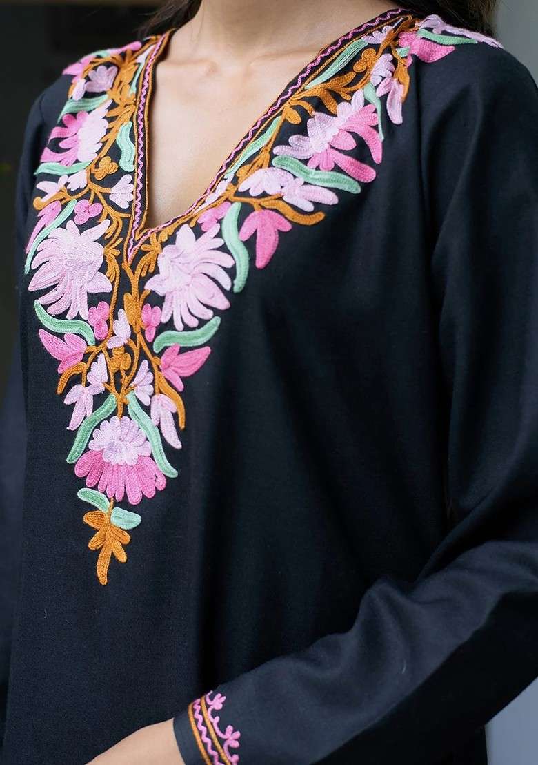 Black Printed Cotton Co Ord Set - Indya