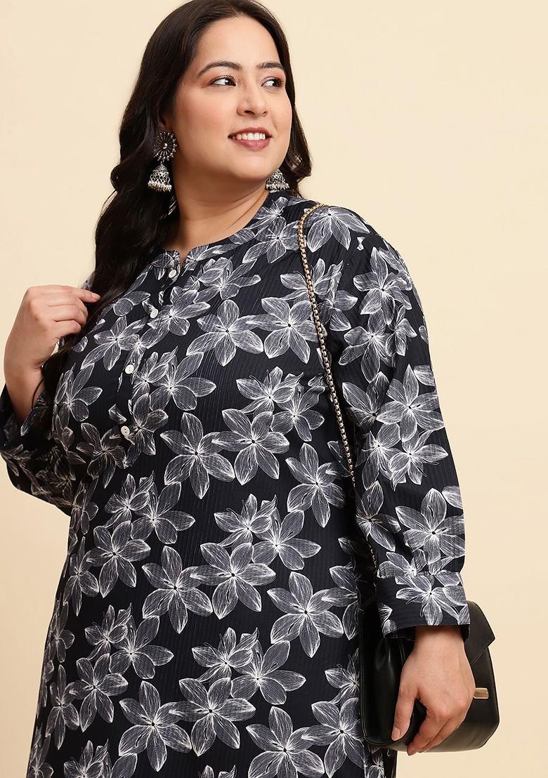 Black Printed Cotton Co Ord Set - Indya