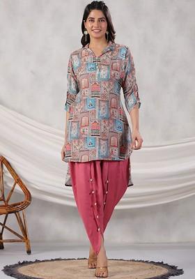 Pink Printed Cotton Co Ord Set