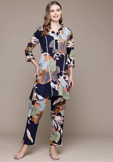Multicolor Printed Cotton Co Ord Set
