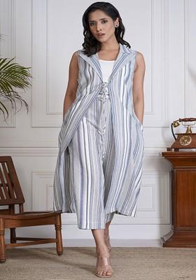 White Printed Cotton Co Ord Set